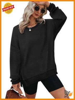 Oversized Sweatshirt Pullover Casual Crewneck Long Sleeve Comfy